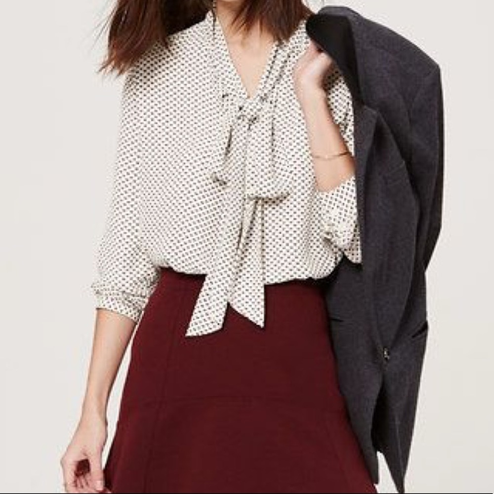 Heart Blouse with Neck Tie